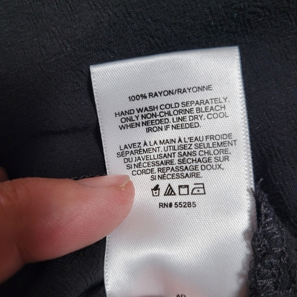 Express Women's Black Peplum Blouse Square Neckline Size Small - Picture 9 of 9